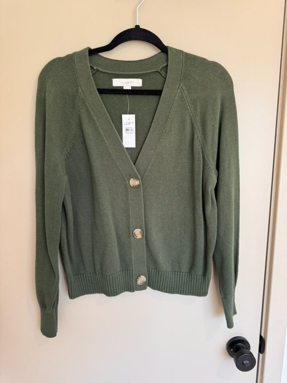Loft Cardigan Sweater - Olive / Green - Large - Picture 1 of 3